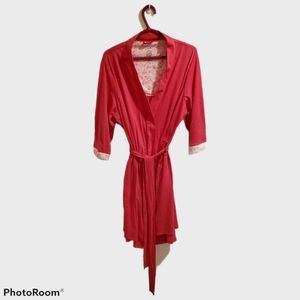 Women's pink cotton robe